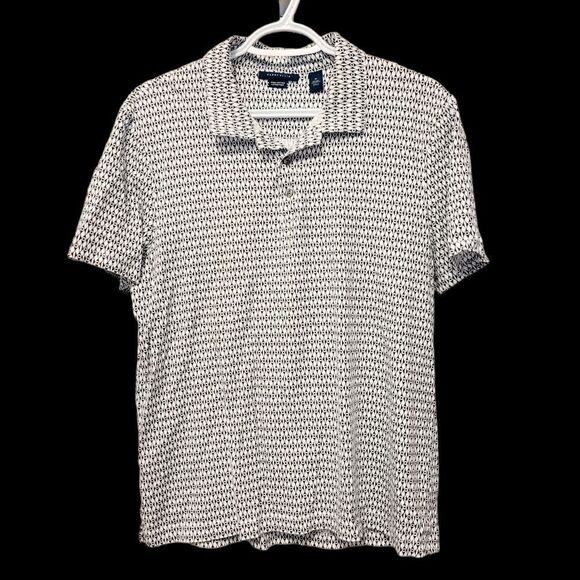 2/$20 Perry Ellis Black & White Polo Golf Shirt - Picture 1 of 4